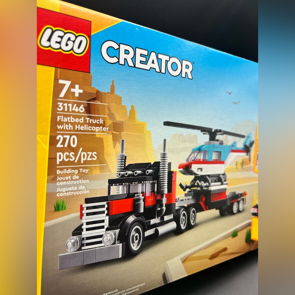 LEGO Creator 3-in-1 Flatbed Truck/Helicopter Set - Red, Black,‎ and Blue,sealed - Picture 5 of 5